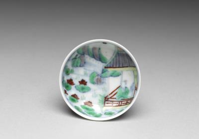 图片[3]-Saucer with wucai polychrome decoration, Ming dynasty, Chenghua reign (1465-1487)-China Archive